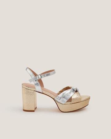 Monsoon Mixed Metallic Platform Heels
