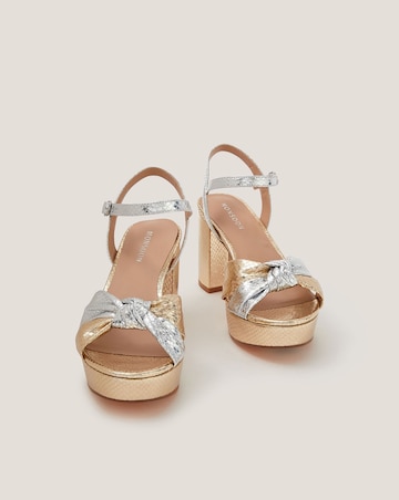Monsoon Mixed Metallic Platform Heels