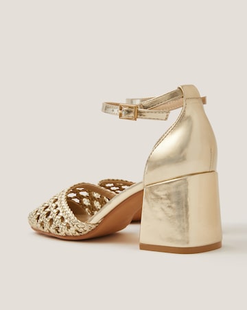 Monsoon Braided Closed Toe Block Heels