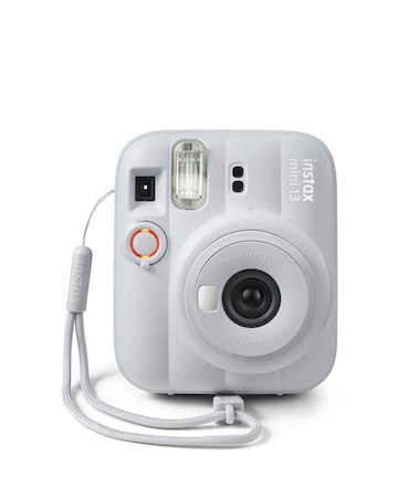 Fujifilm Instax Mini 13 Camera inc Skinny Dip Case & 20 Shot Film - Clay White