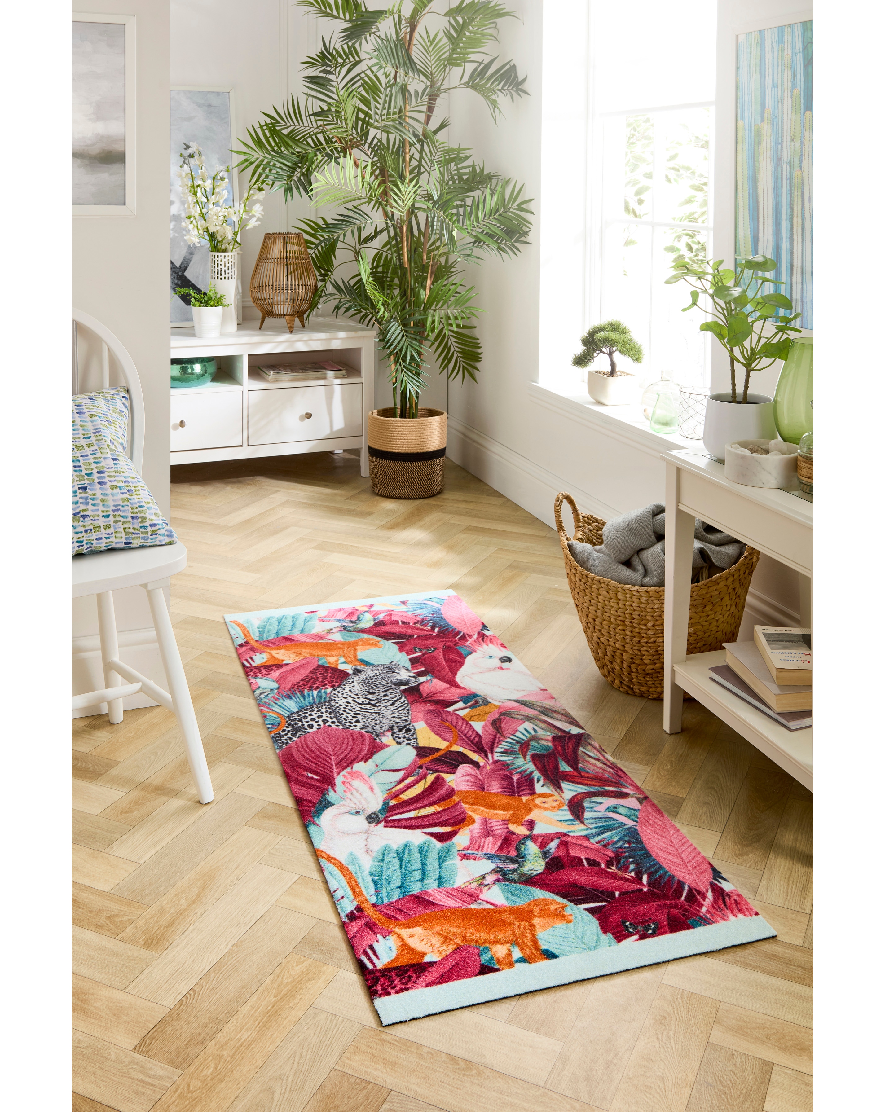 Lux Tropical Palms Washable Nylon Runner