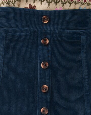 Monsoon Jamie Button Corduroy Midi Skirt