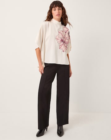 Monsoon Emilia Flower Cape Sleeve Top