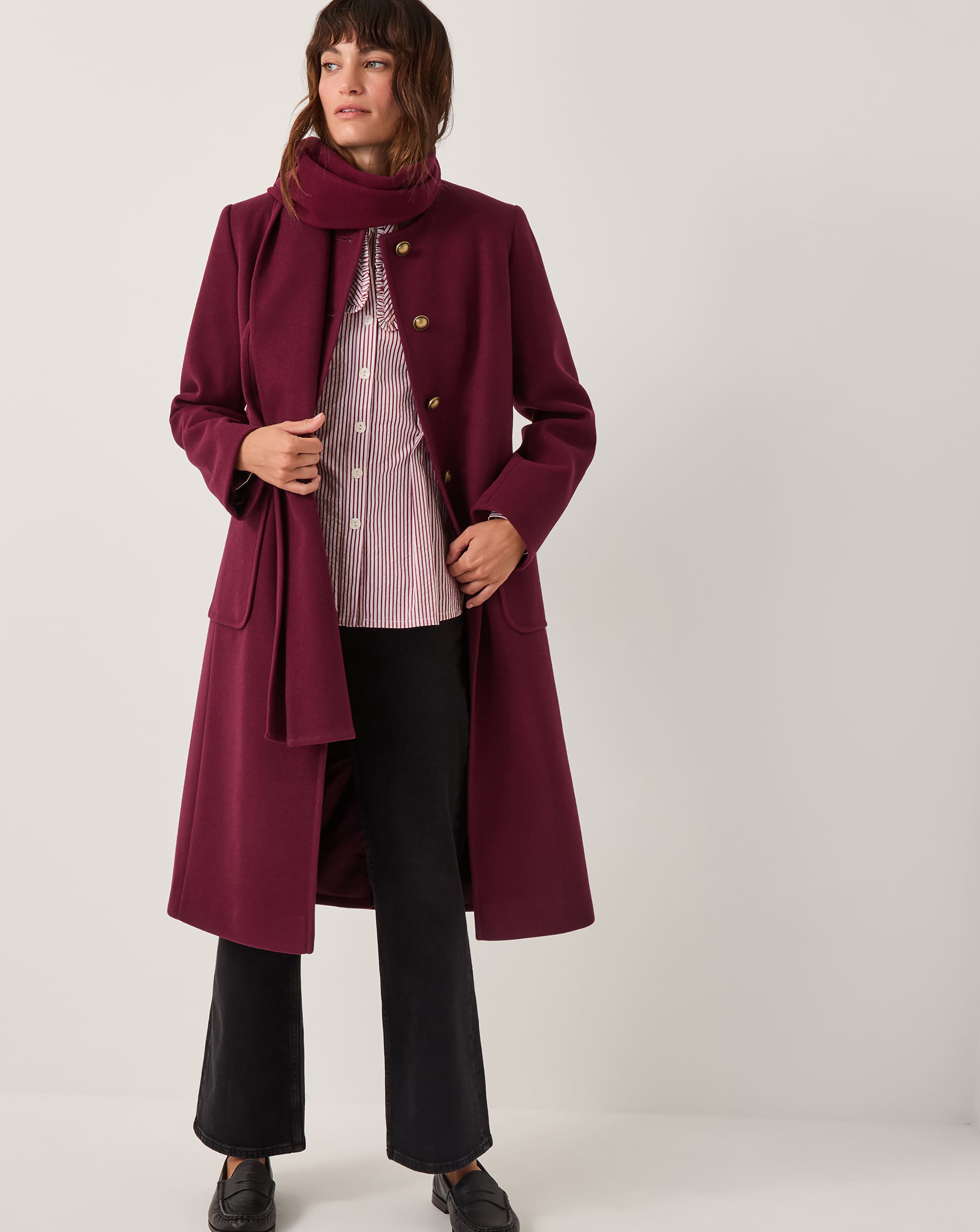 Monsoon Alicia Scarf Coat