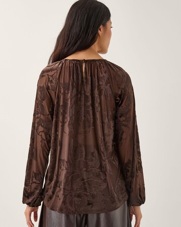 Monsoon Dua Floral Devore Blouse
