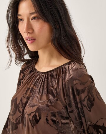 Monsoon Dua Floral Devore Blouse