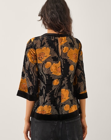 Monsoon Reese Devore Polka Dot Top