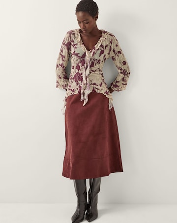 Monsoon Bora Floral Ruffle Top
