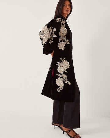 Monsoon Fia Floral Velvet Kimono