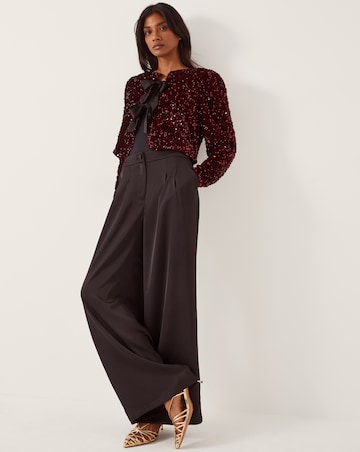 Monsoon Belinda Bow Sequin Jacket