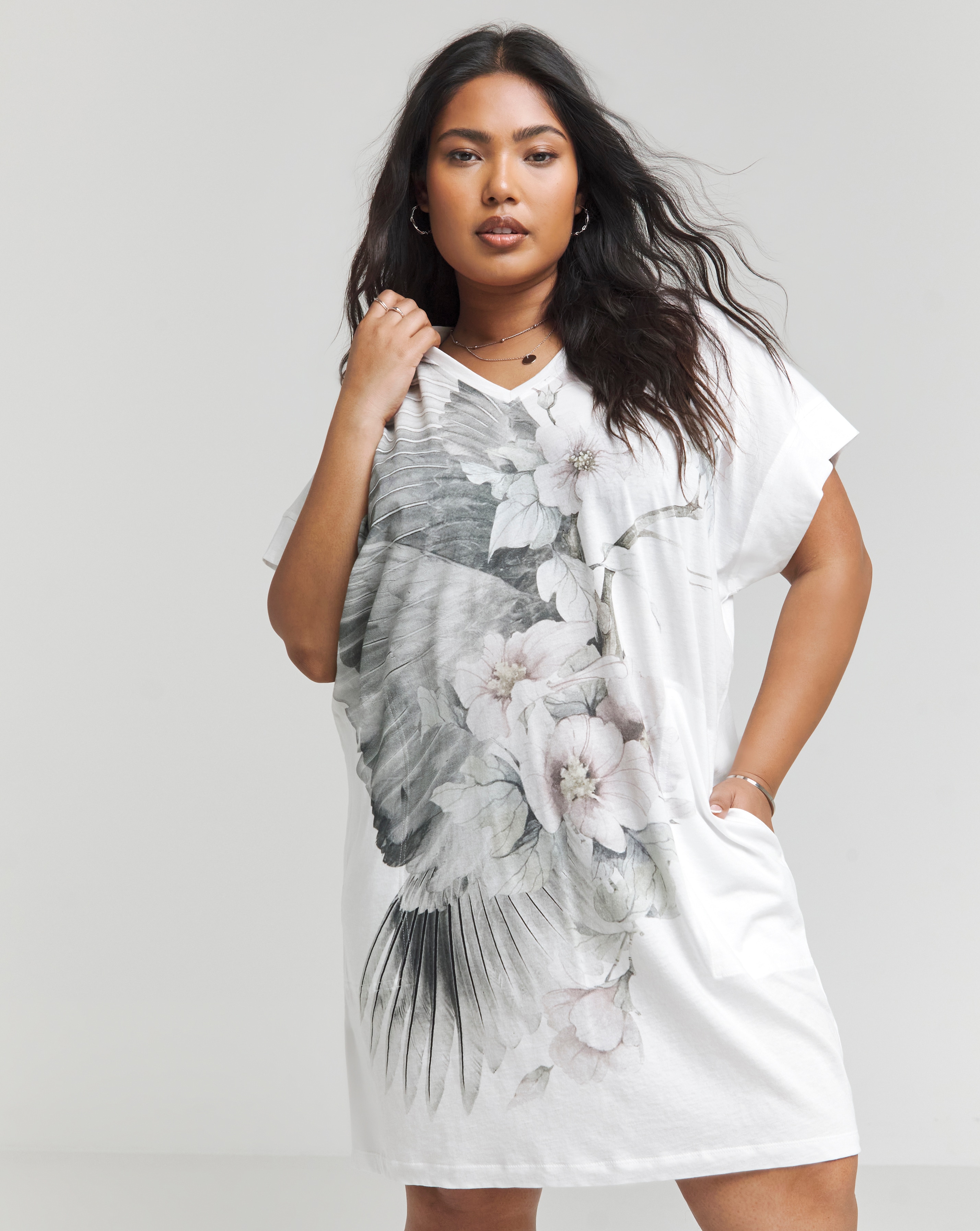 Religion Aviate Floral V-Neck Dress