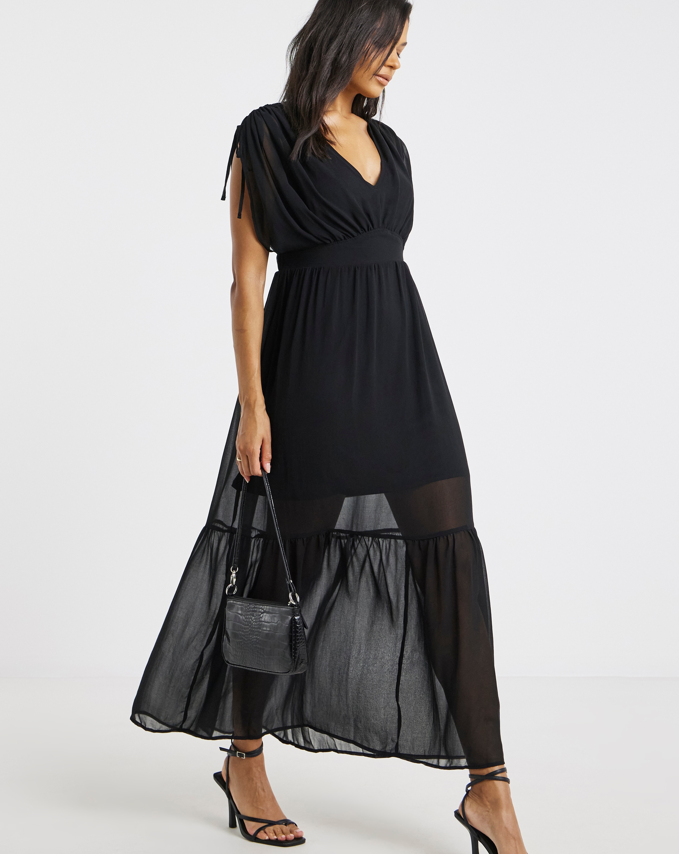 Religion V Neck Maxi Dress