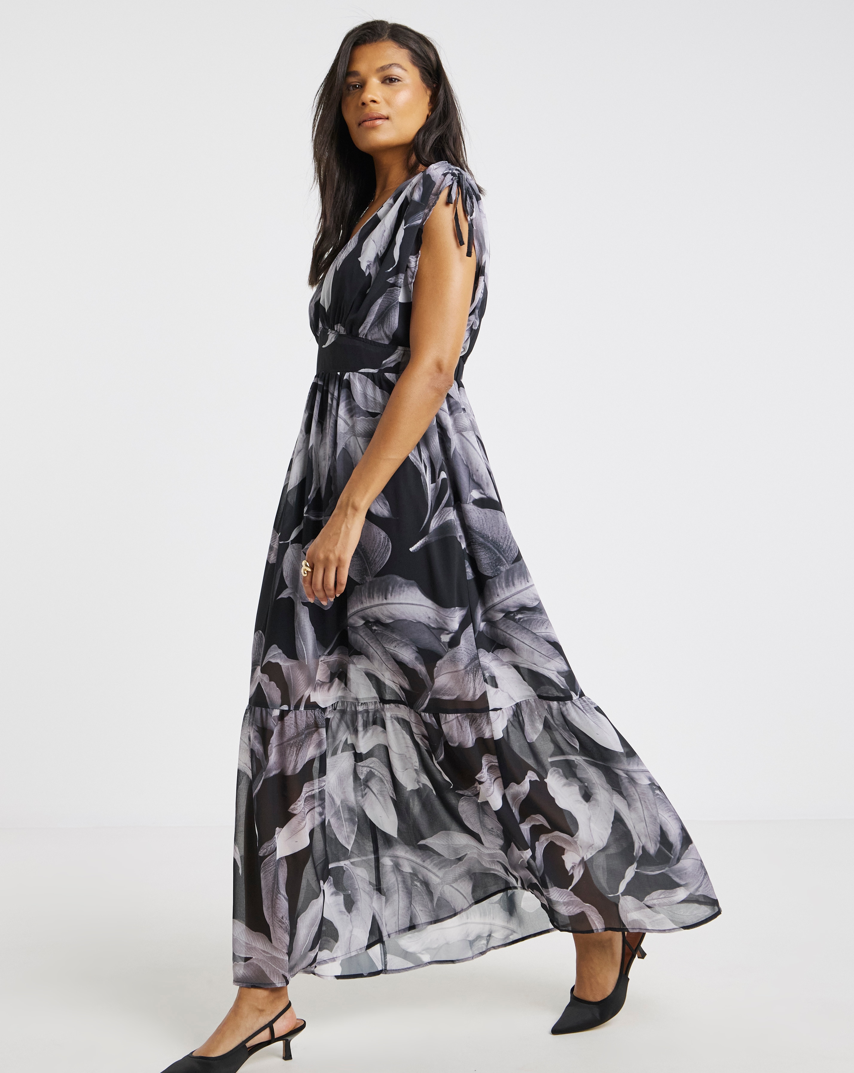 Religion V Neck Maxi Dress