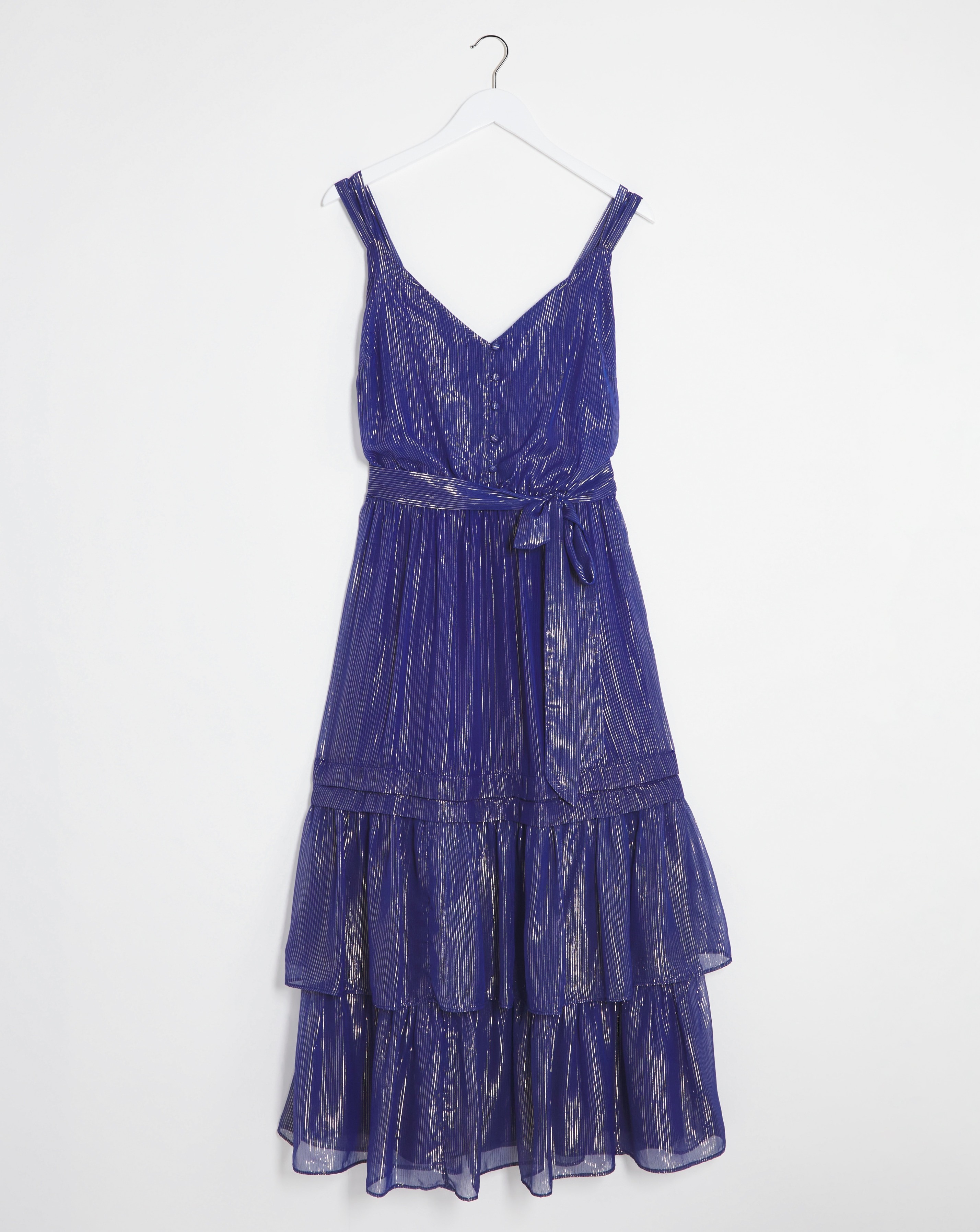 Jo Metallic Stripe Dress