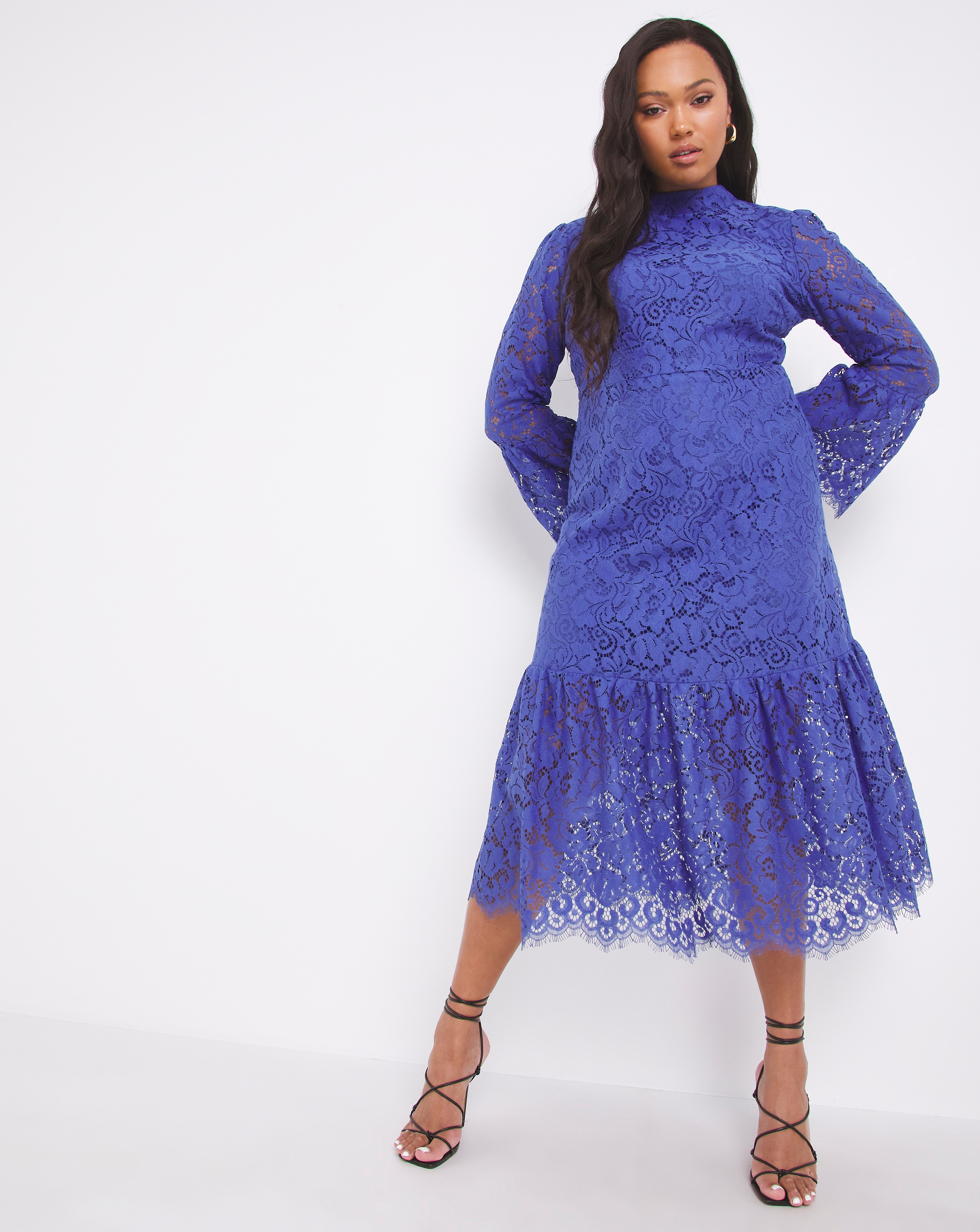 Joanna Hope Lace Midi Dress