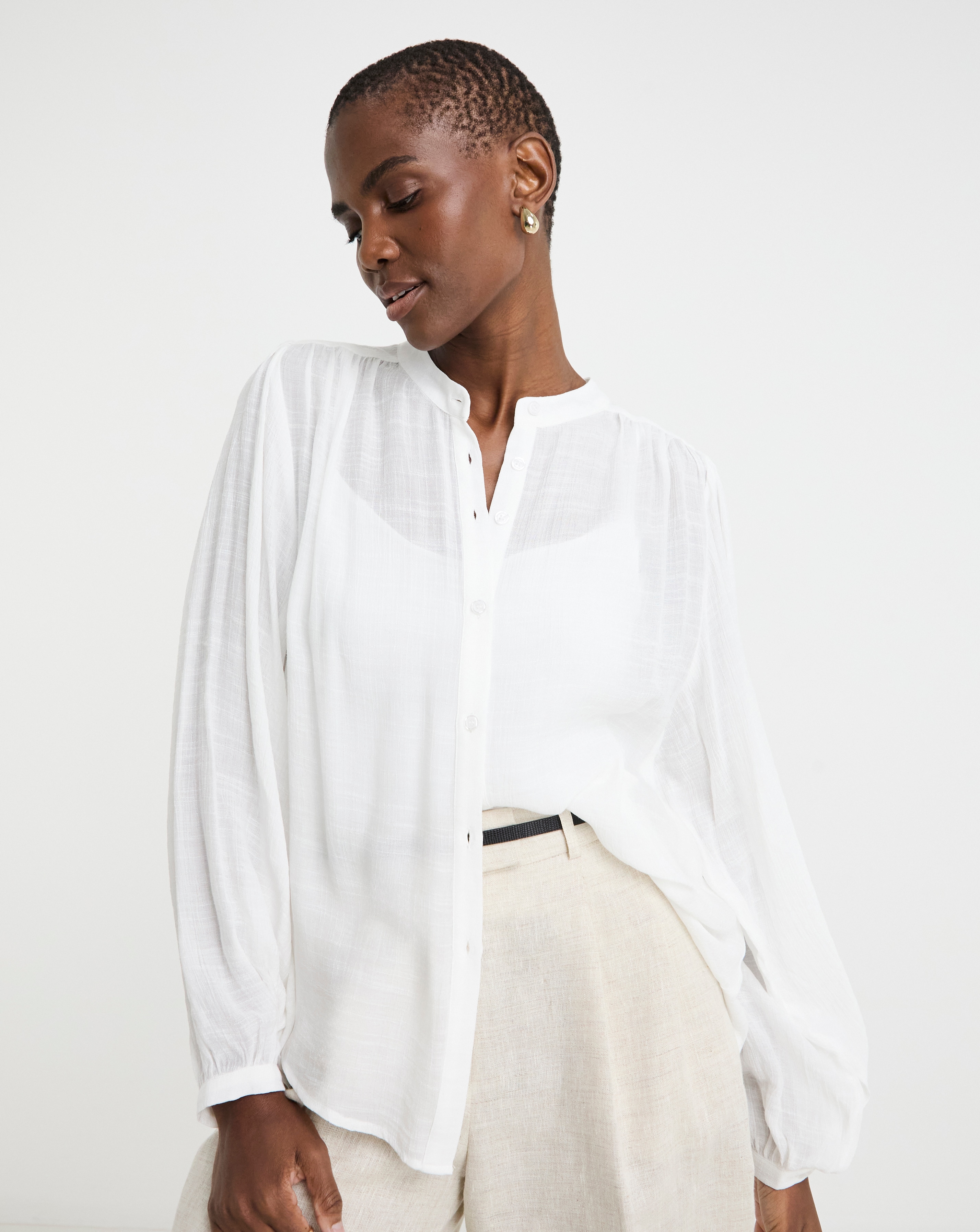 Textured Batwing Top