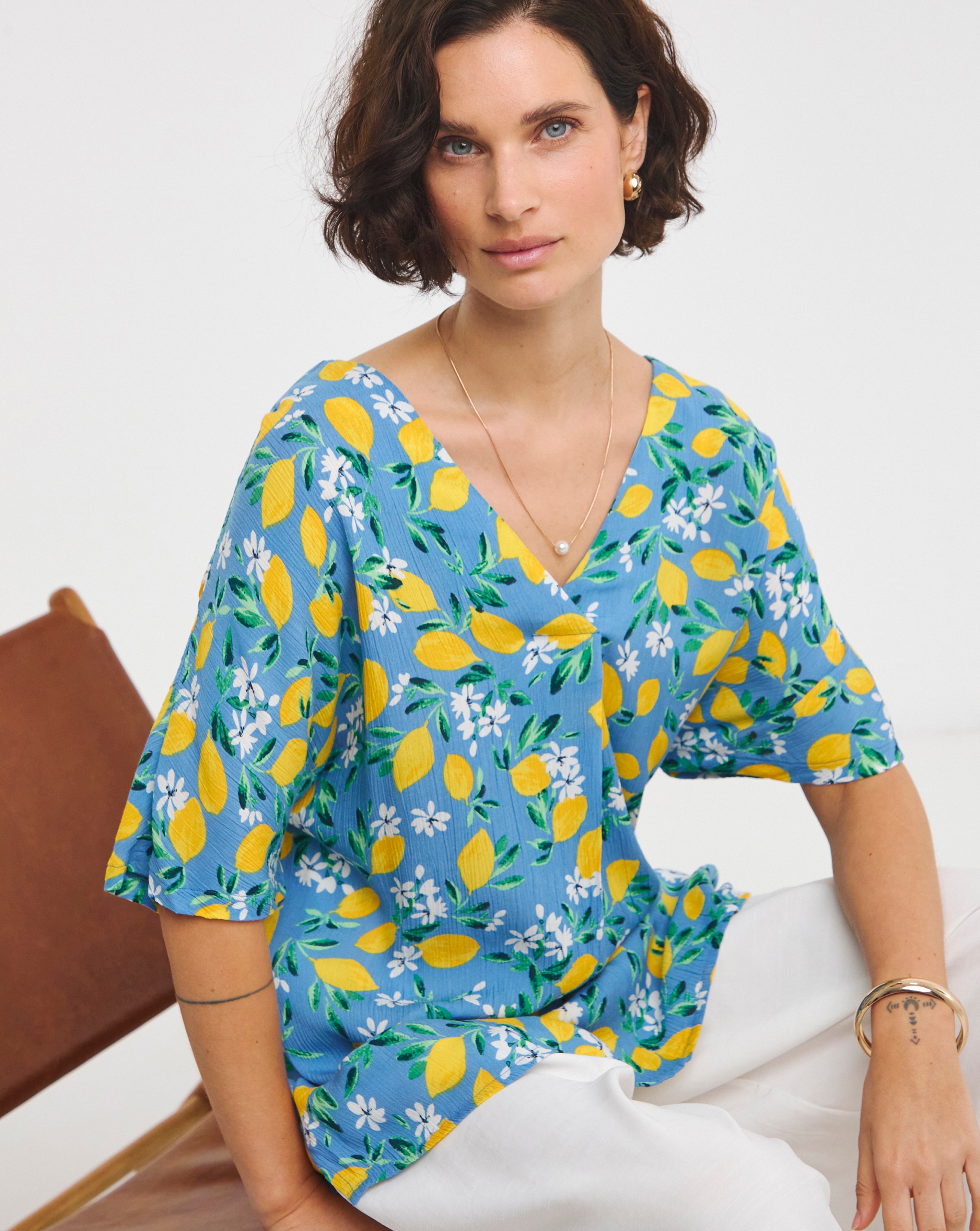 Textured Crinkle Tunic Top