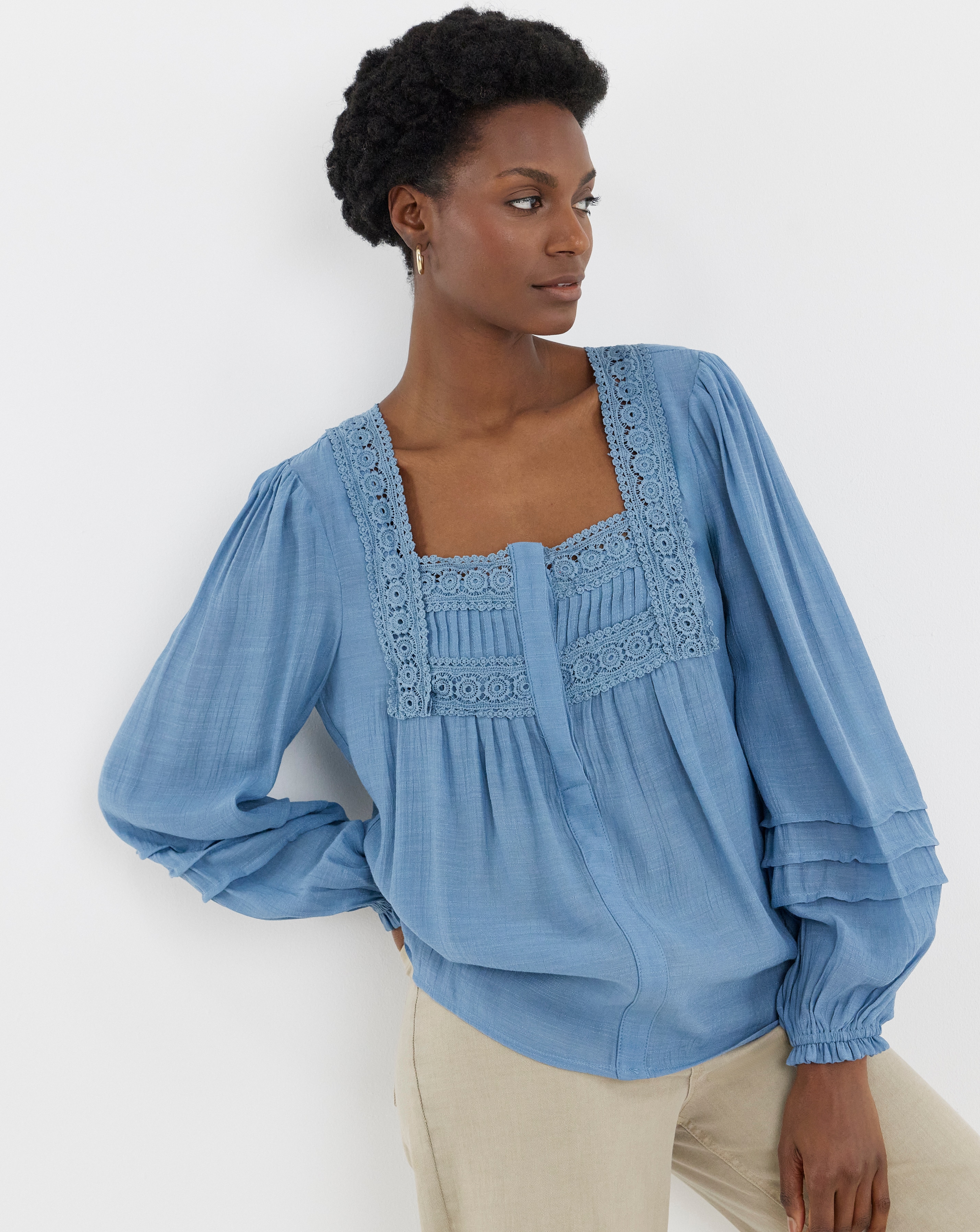 New In - Square Neck Prairie Blouse