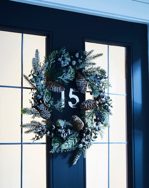 Frosted Blue Berry Wreath