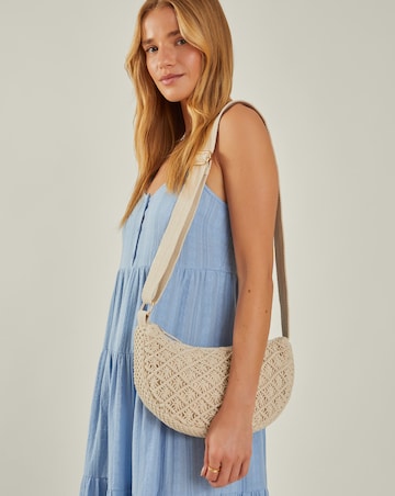 Accessorize Macrame Sling Cross-Body Bag