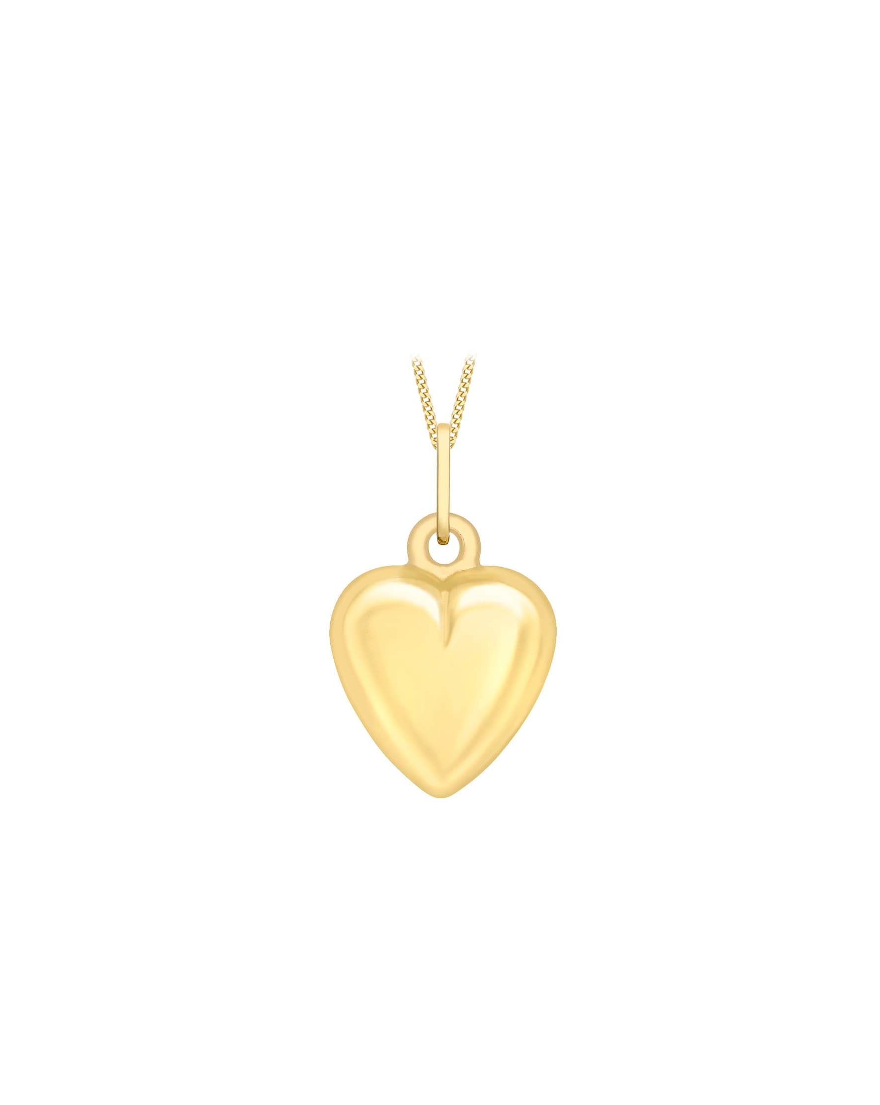 9ct Yellow Gold Heart Pendant On Chain