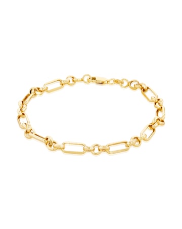 9ct Yellow Gold Figaro Belcher Bracelet