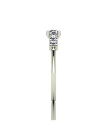 9ct White Gold 0.40ct eq total Moissanite Solitaire Ring