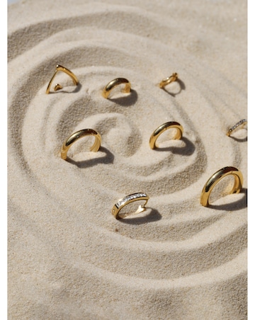 Jon Richard Gold Plated Stainless Steel Heart Hoop Earrings