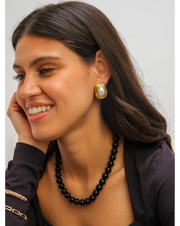 Jon Richard Jet Resin Orb Necklace