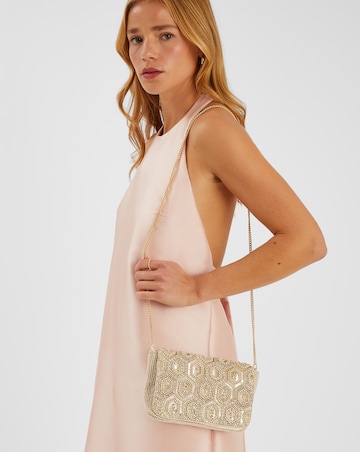 Accessorize Embellished Fold Over Clutch Bag