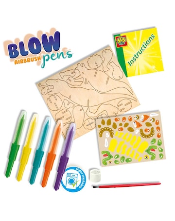 SES Blow Airbrush Pens Dinosaurs
