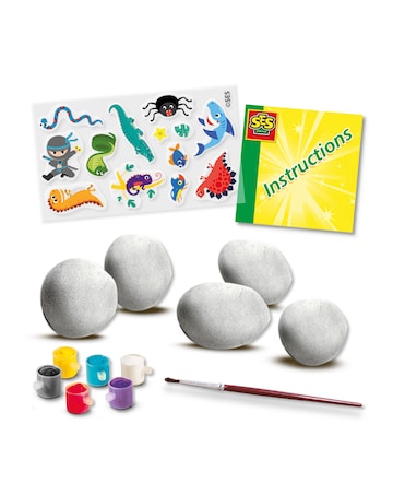 SES Rub On Rock Painting Craft Kit