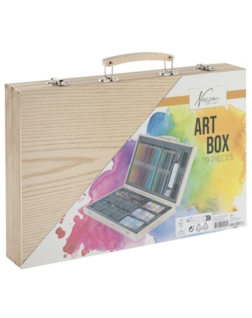 79 Pc Wooden Box Art Set