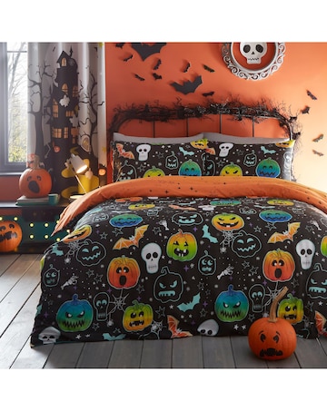 Bedlam Scary Pumpkins Duvet Cover Set