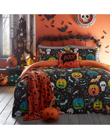 Bedlam Scary Pumpkins Duvet Cover Set