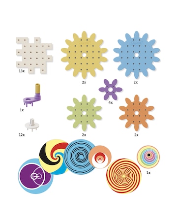 Quercetti Eco+ Kaleido Gears 38 Pcs