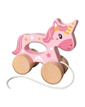 SES Wooden 2in1 Push Pull Unicorn