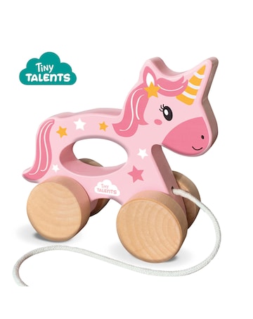 SES Wooden 2in1 Push Pull Unicorn