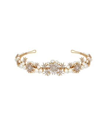 Jon Richard Gold Star And Pearl Tiara