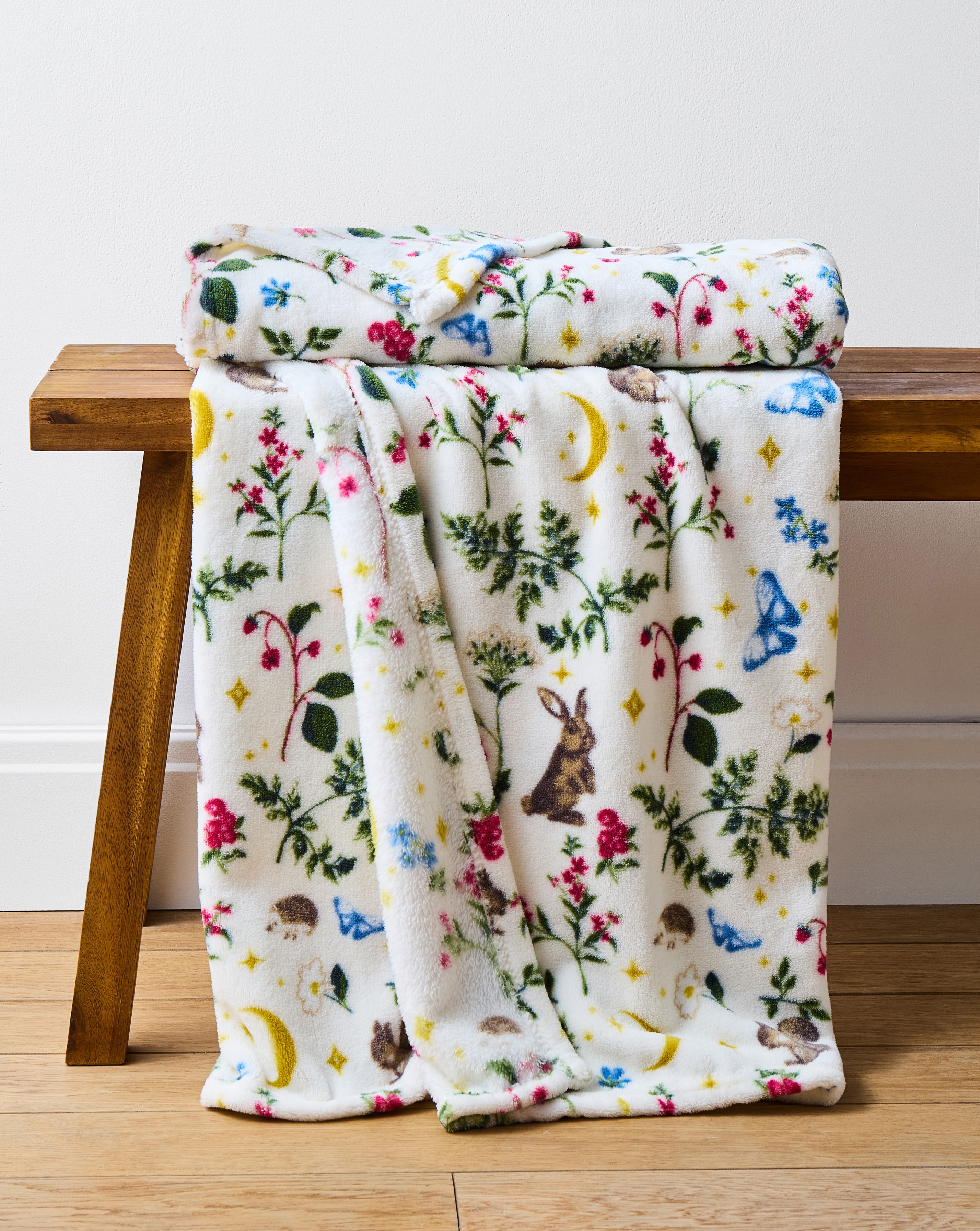 Woodland Animals Fleece Throw