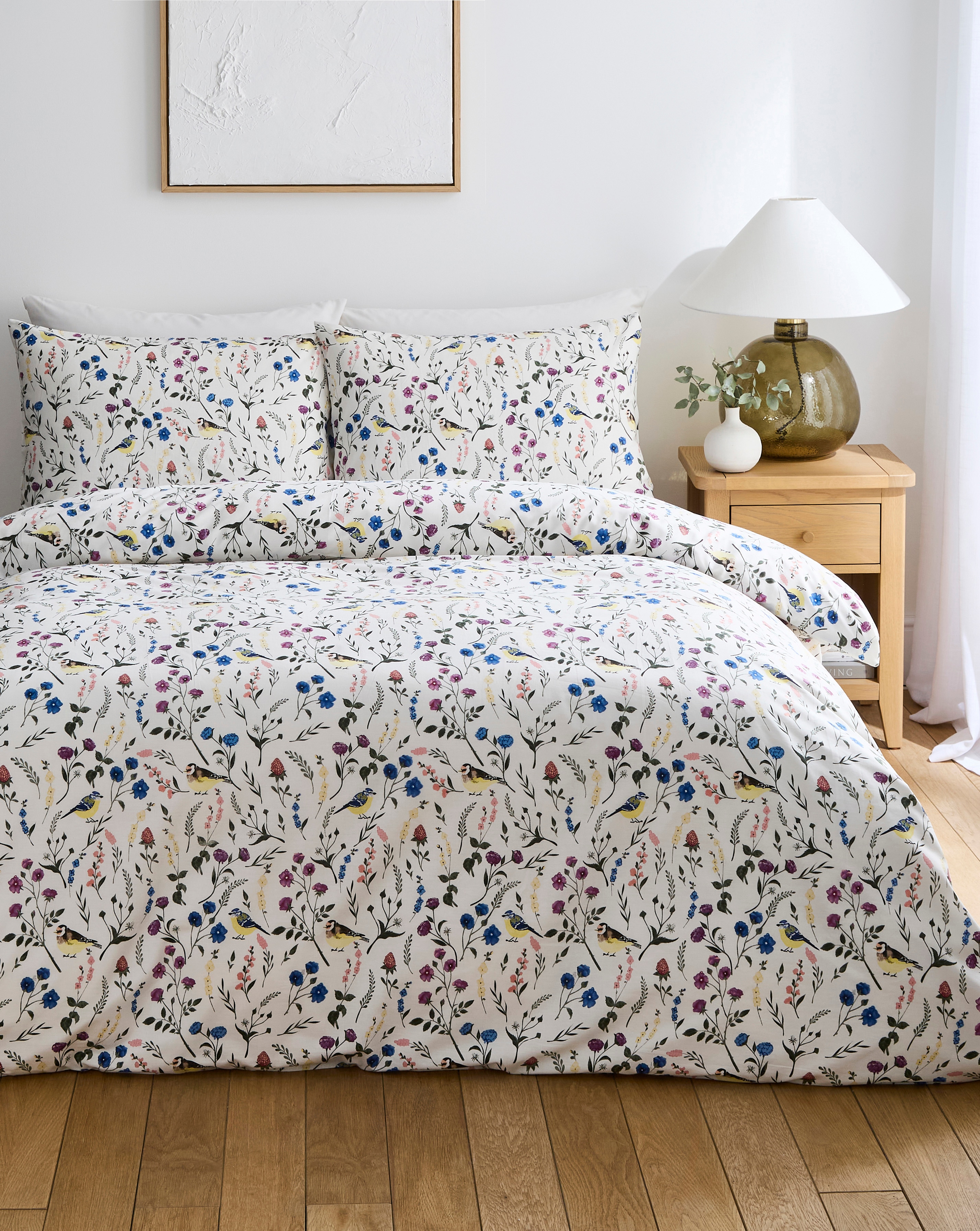 Eliza Floral Bird Duvet Cover Set
