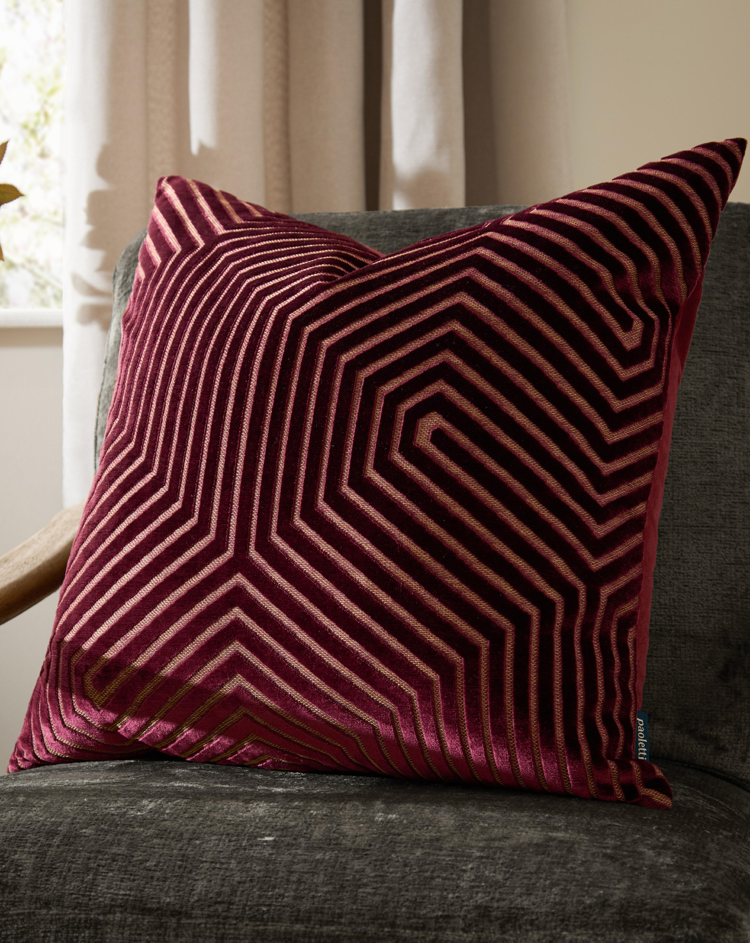 New In - Paoletti Velvet Large Cushion Cover