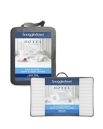 Snuggledown Luxuriously Soft & Cosy Bundle - 13.5 Tog Duvet + 2 Medium Pillows