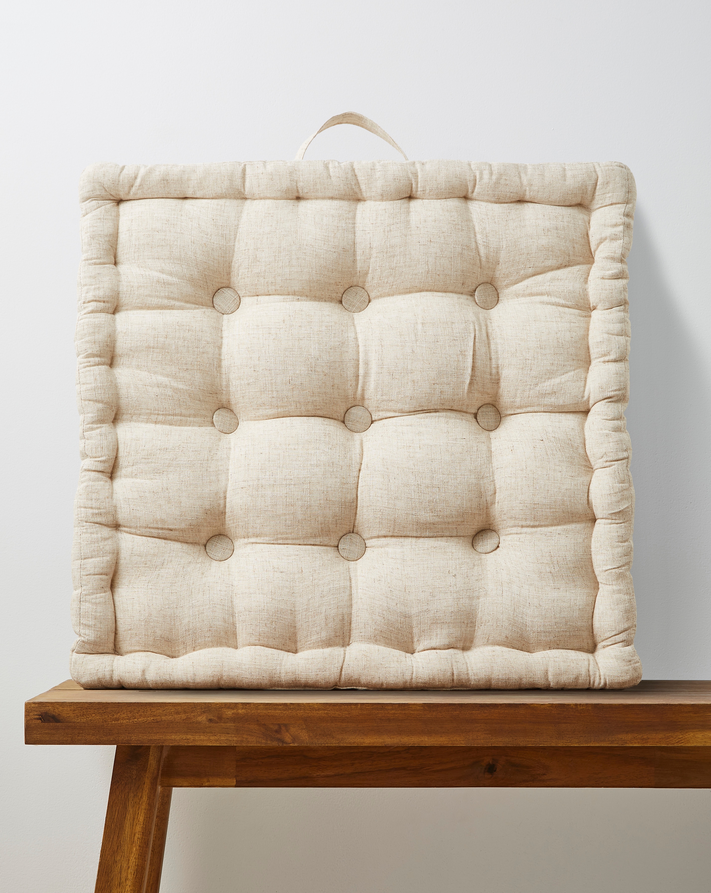 New In - Faux Linen Padded Booster Seat Cushion