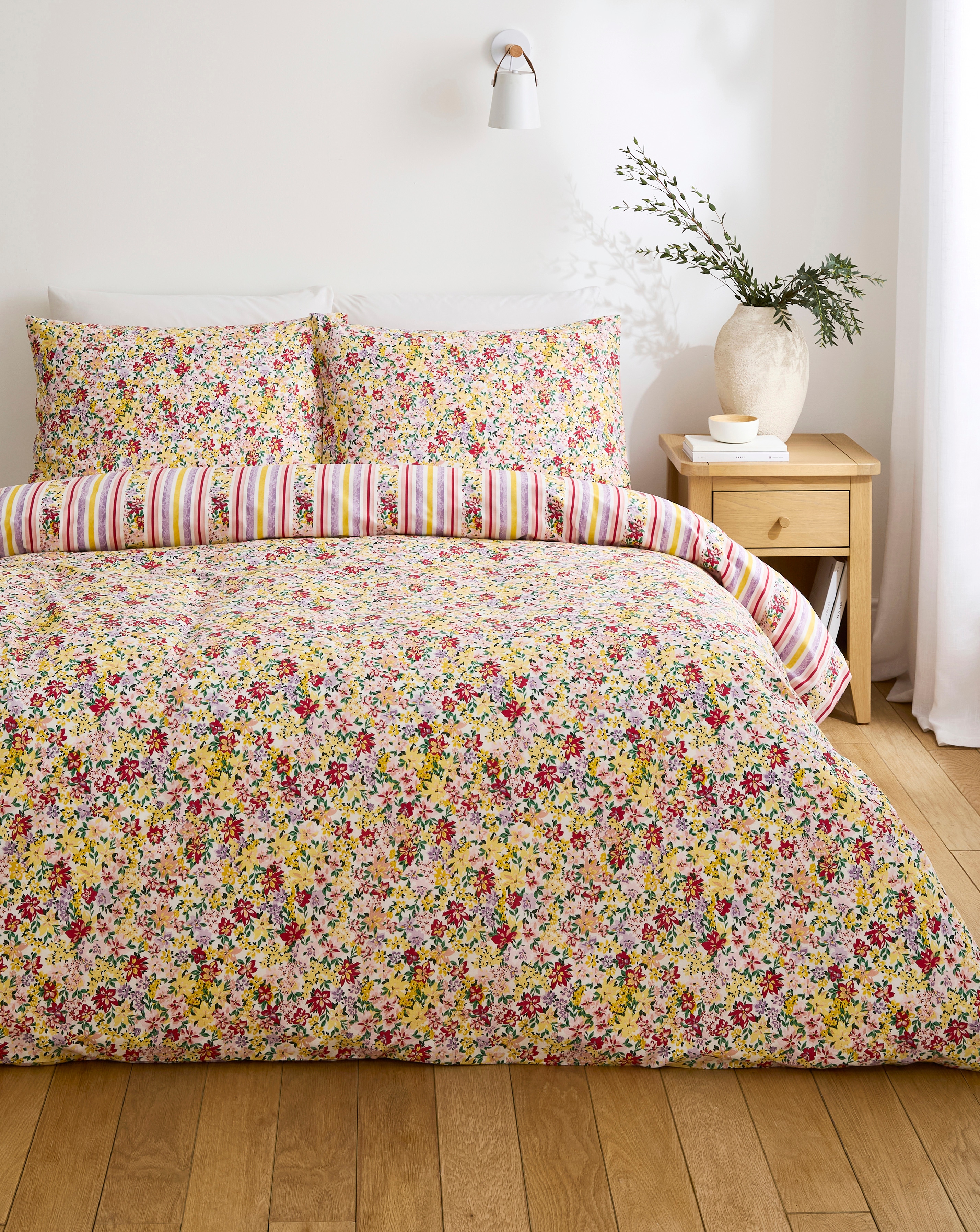New In - Emmie Floral Stripe Duvet Cover Set