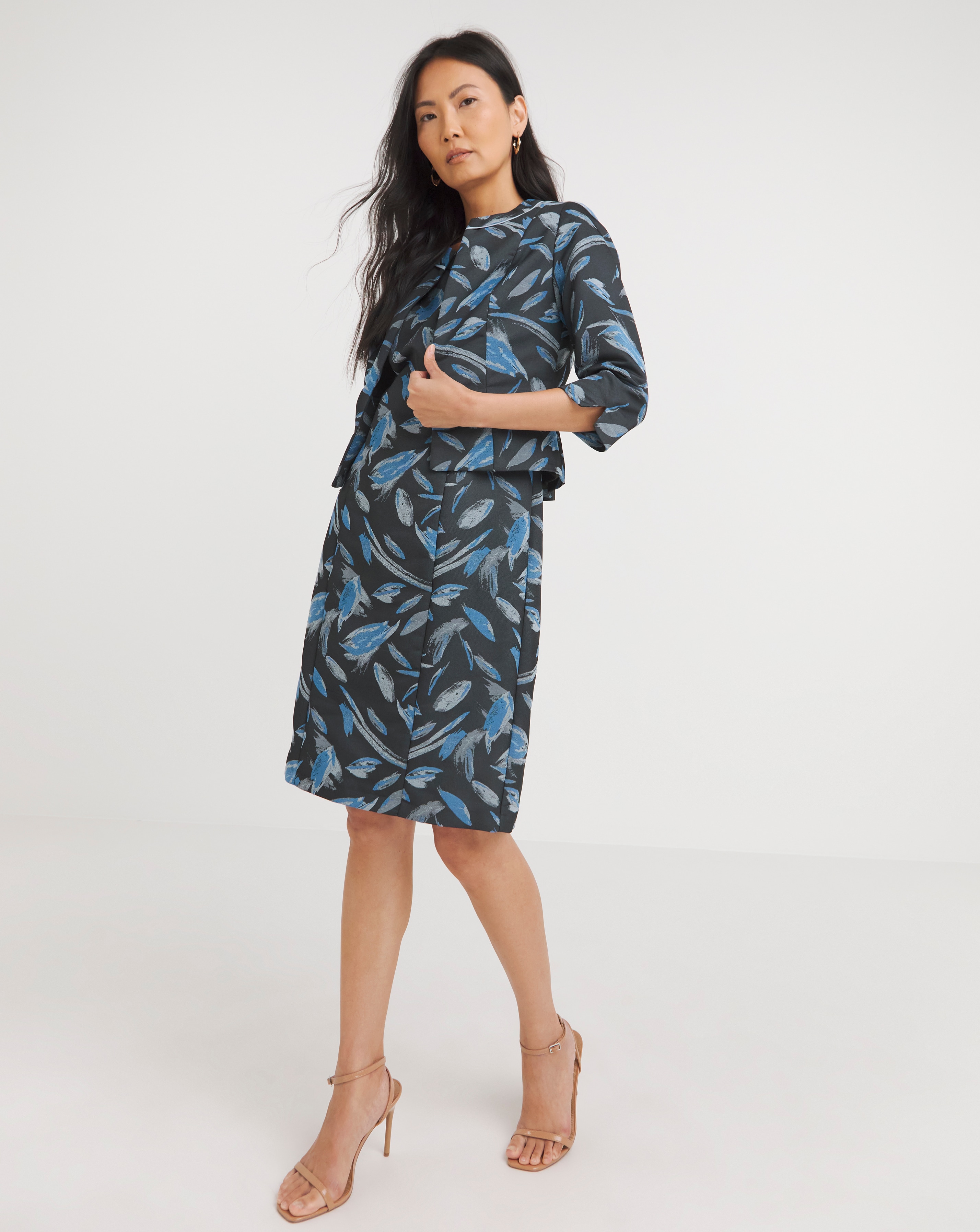 Nightingales Jacquard Dress and Jacket Fashion World