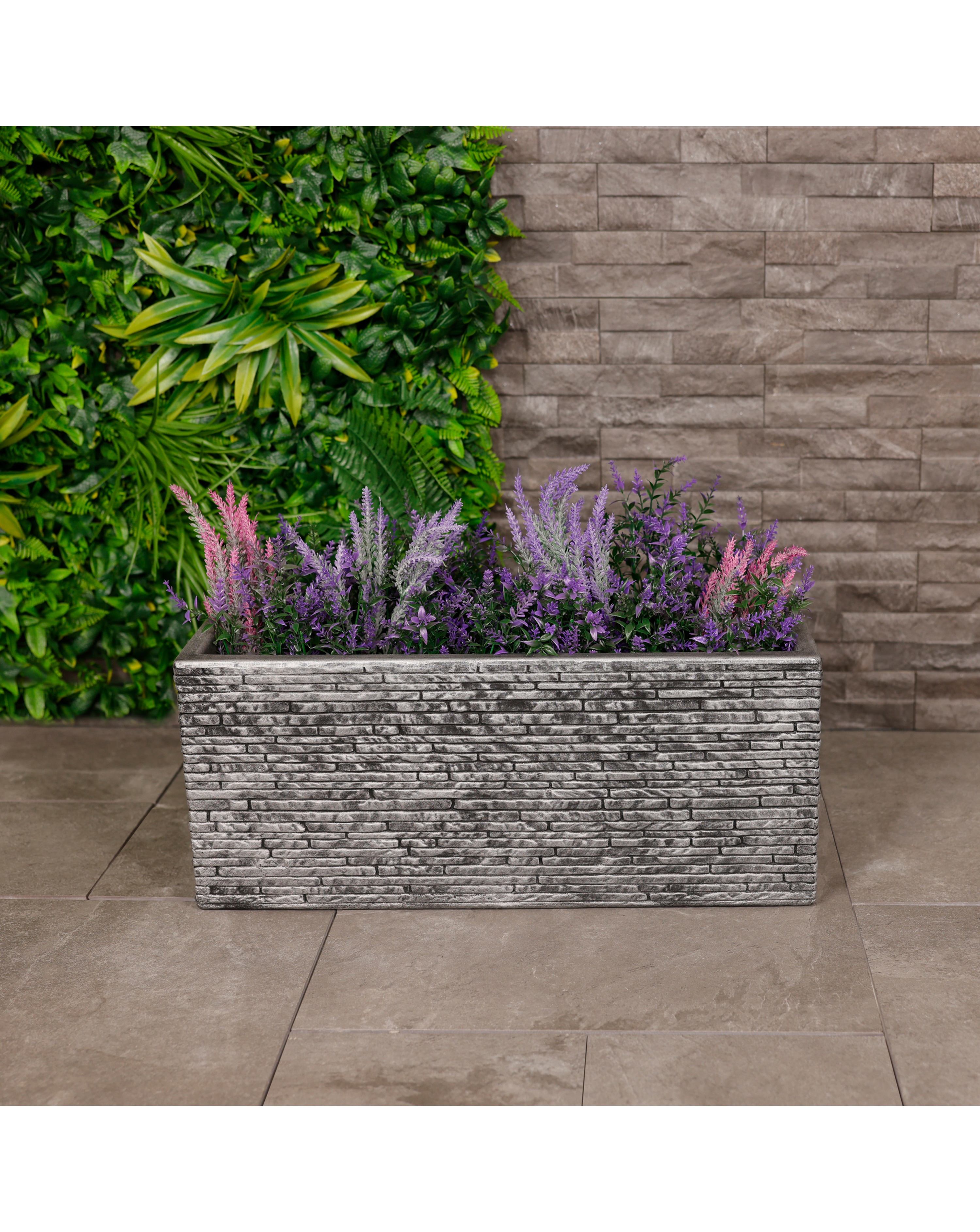 Charles Bentley Slate Pewter Trough Planter