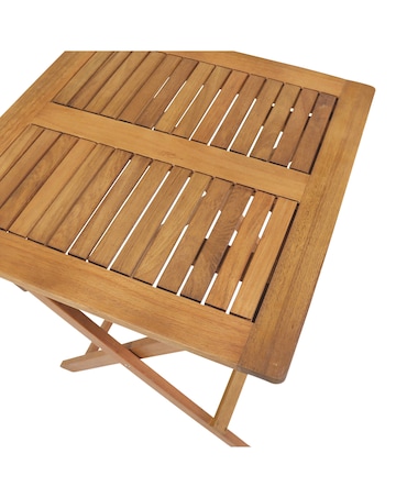 Charles Bentley Wooden Square Folding Bistro Table