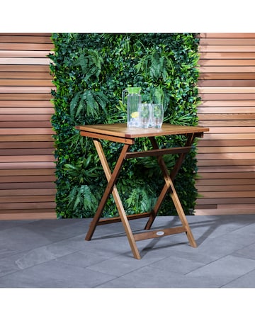 Charles Bentley Wooden Square Folding Bistro Table