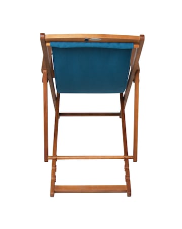 Charles Bentley Wooden Garden Deck Chair - Teal